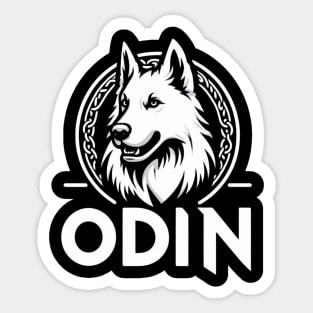 Odin The White Swiss Shepherd Sticker